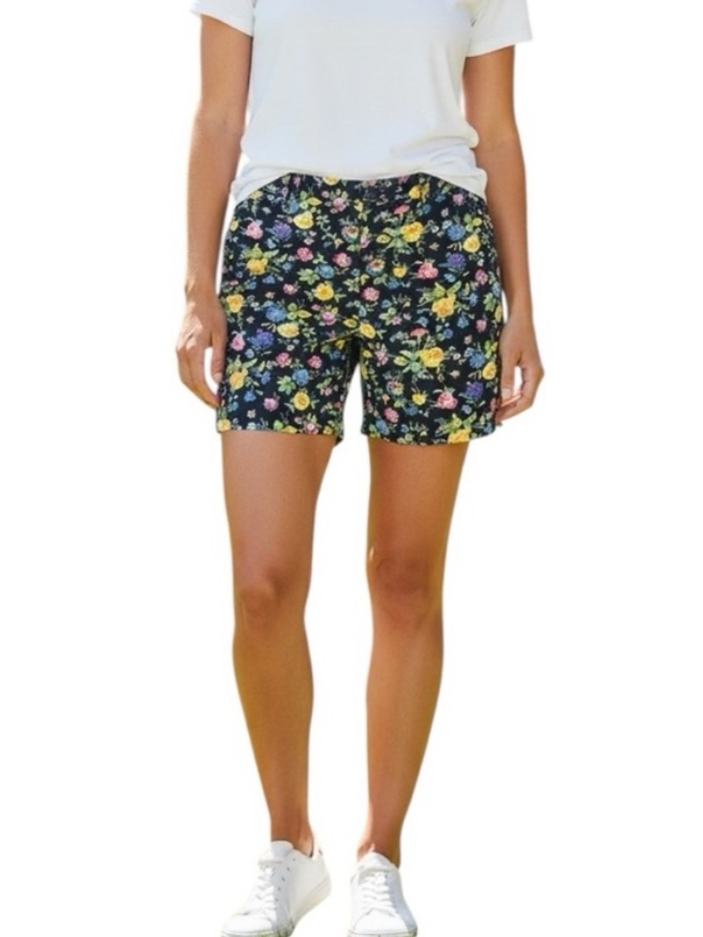 POLO RALPH LAUREN BLUE FLORAL LINEN SHORTS 32